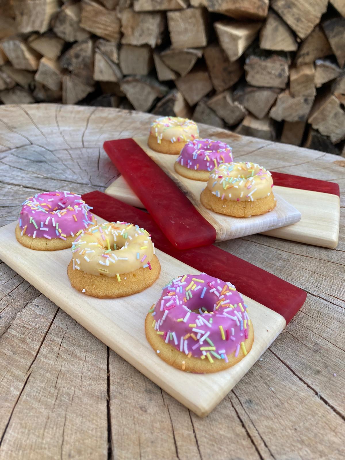 Set van 4 plankjes houten met houder 19×10 cm | Handgemaakt stijlvol