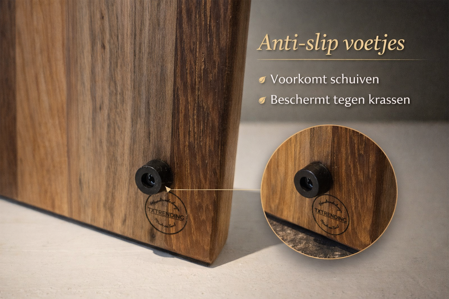 TXTRENDING Snijplank van Massief Hout – Eiken, Beuken, Noten & Afromosia | 35×29×3,5 cm | Handgemaakt