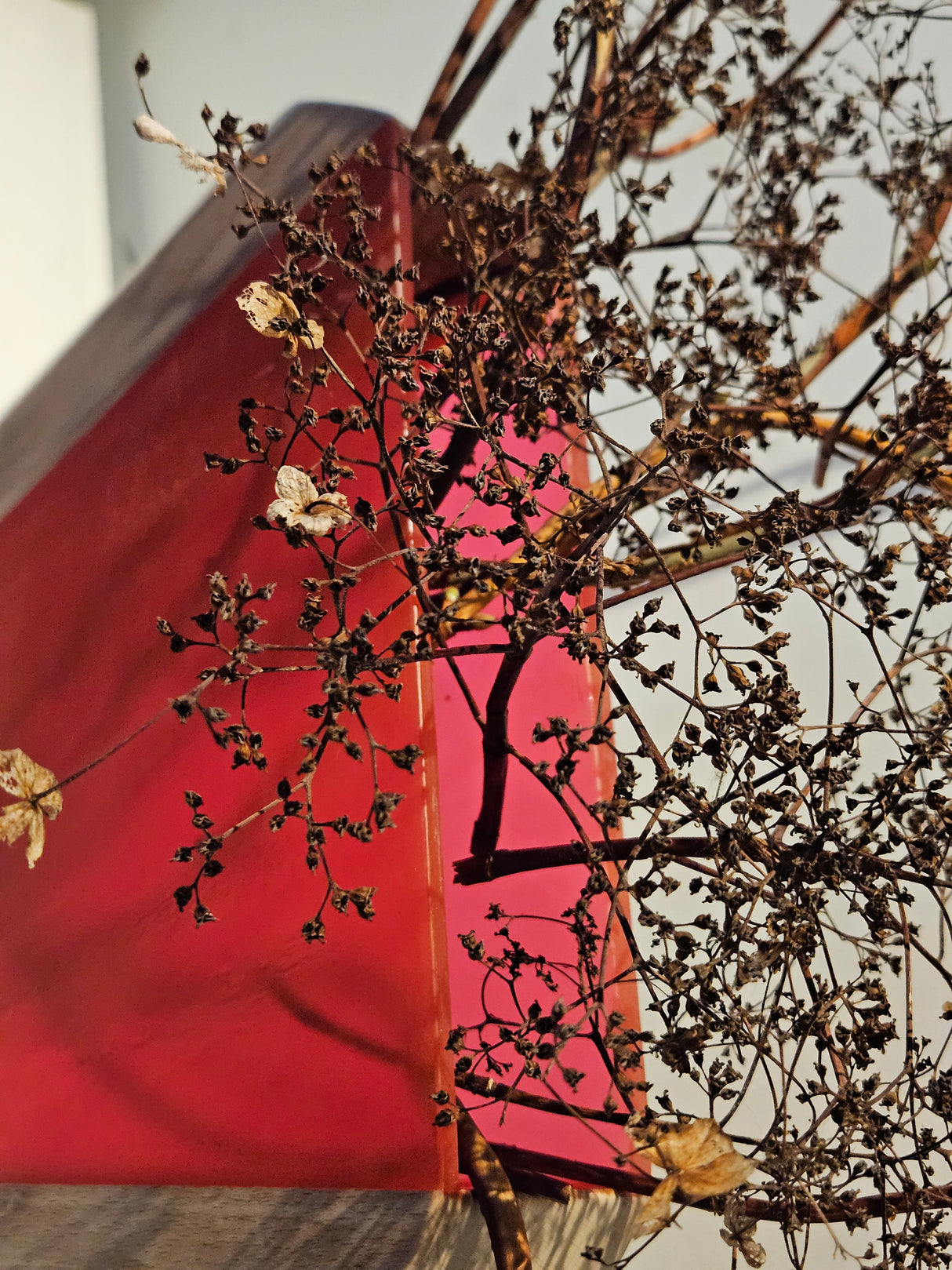 TX Trending Design Vaas – Hout & Rode Epoxy – Handgemaakt – 35×28×7 cm