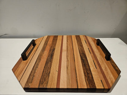 TXTRENDING Houten Dienblad / Serveerplank – 37×37 cm – Massief Hout – Met Handgrepen – Handgemaakt