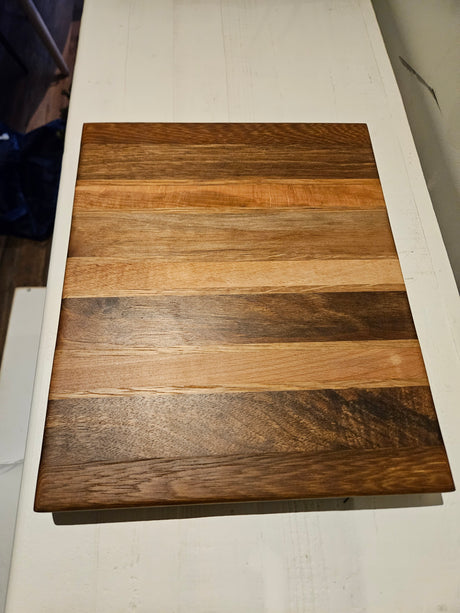 TXTRENDING Snijplank van Massief Hout – Eiken, Beuken, Noten & Afromosia | 35×29×3,5 cm | Handgemaakt