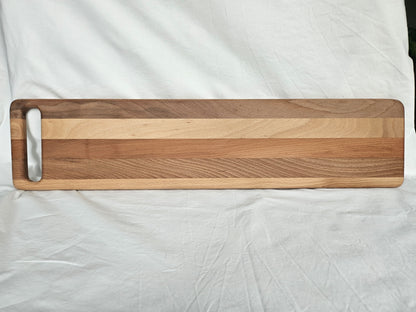 TXTRENDING Beukenhouten Broodsnijplank – Handgemaakte Serveerplank met Handgreep – Massief Beukenhout – 68 x 16 cm
