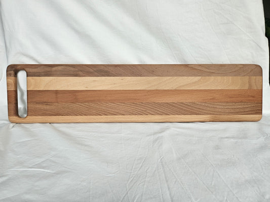 TXTRENDING Beukenhouten Broodsnijplank – Handgemaakte Serveerplank met Handgreep – Massief Beukenhout – 68 x 16 cm