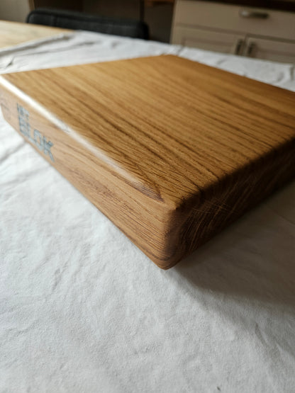TXTRENDING "HET BLOK", massief eikenhouten snij- hakblok, Eikenhout, ambacht. puur, handgemaakt