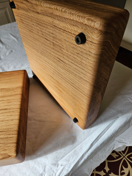 TXTRENDING "HET BLOK", massief eikenhouten snij- hakblok, Eikenhout, ambacht. puur, handgemaakt