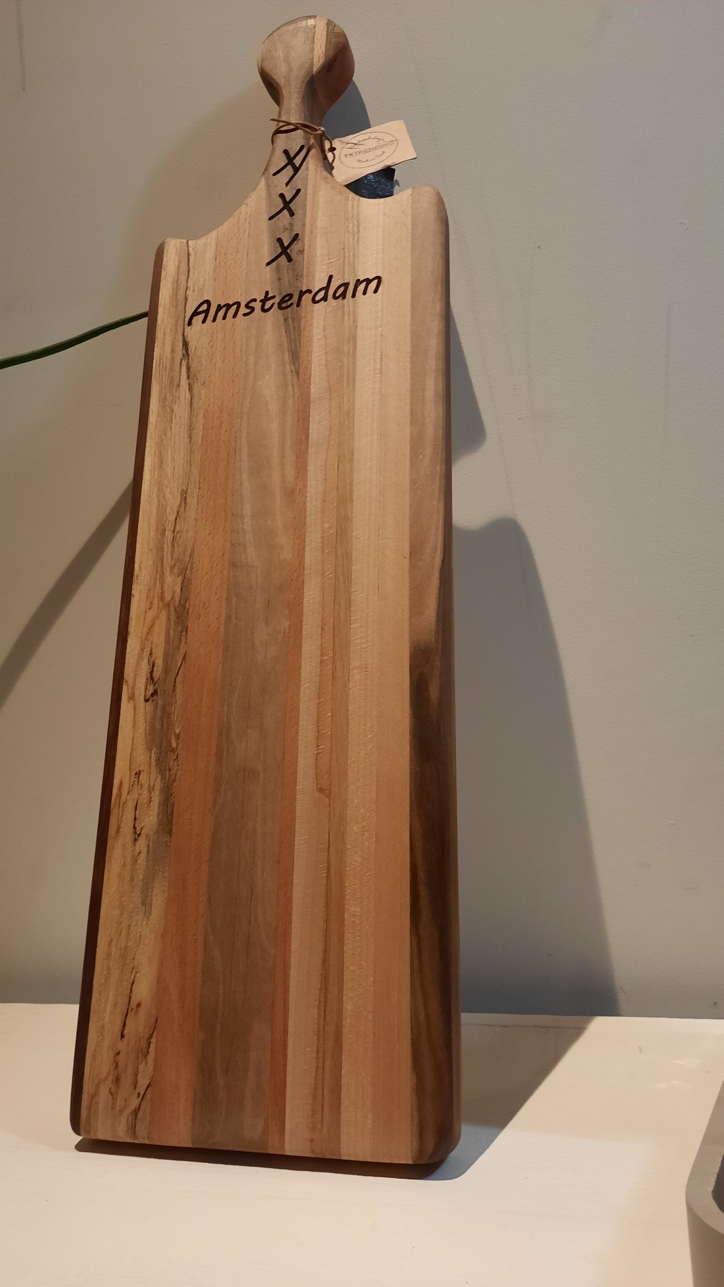 TXTRENDING Snijplank Amsterdam – Beuken, Eiken & Noten 65×18×3 cm.