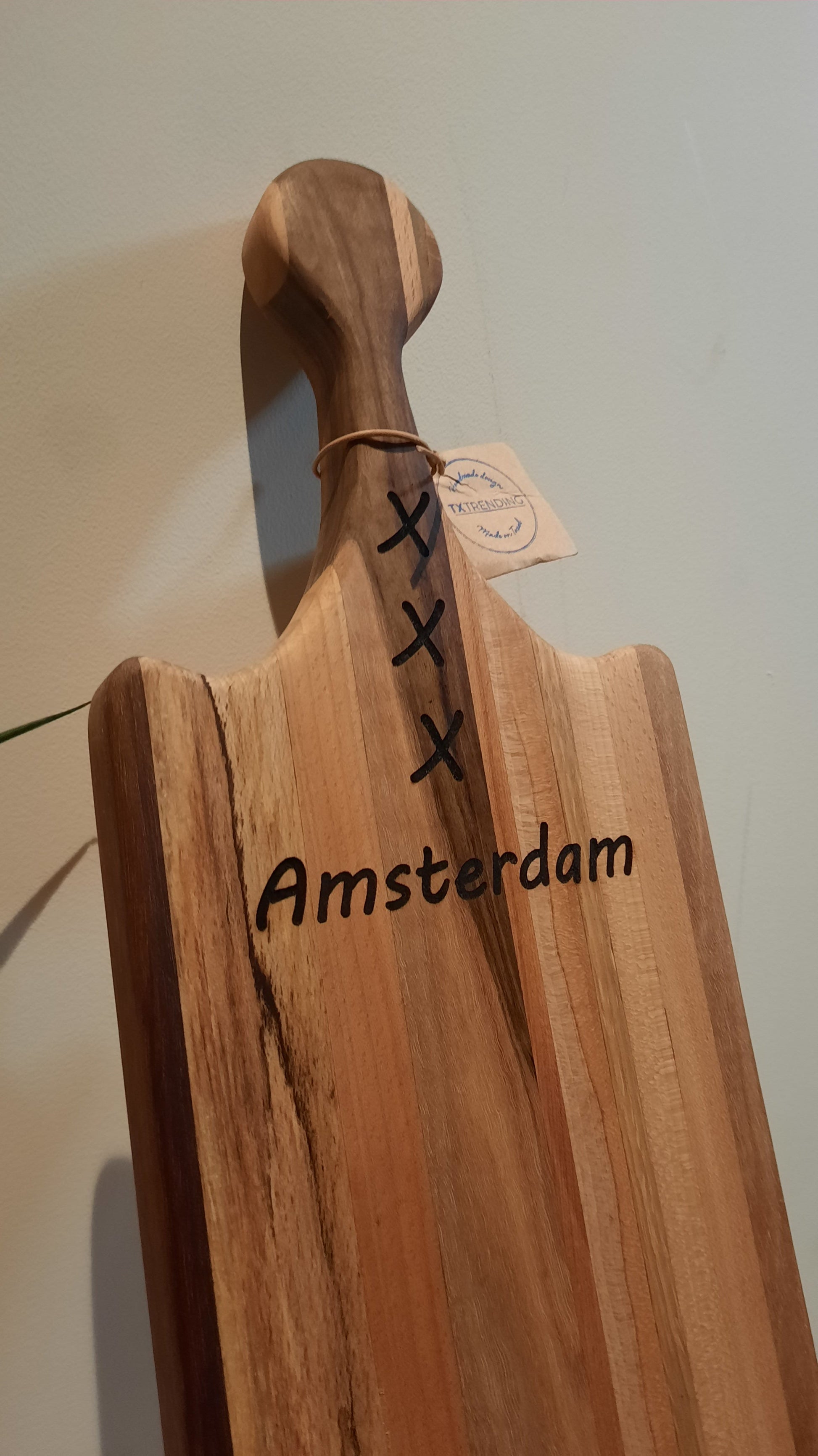TXTRENDING Snijplank Amsterdam – Beuken, Eiken & Noten 65×18×3 cm.