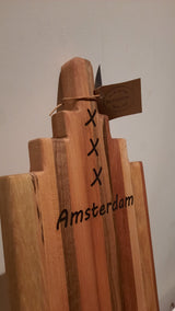 TXTRENDING Houten Borrelplank “Amsterdam” – 65×19 cm | Handgemaakt