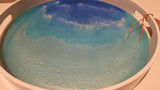TXTRENDING Ocean Tray – Handgemaakt Dienblad met Epoxy Zee | Ø 30 cm