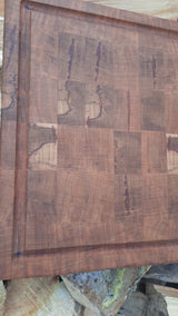 🔪 TXTRENDING Kopshouten Snijplank – Gevlamd Beukenhout | 35×31×6 cm (referentie 20)