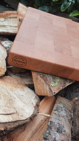 TXTRENDING Kopshouten Snijplank Beukenhout 29×33×4,5 cm | Dubbelzijdig