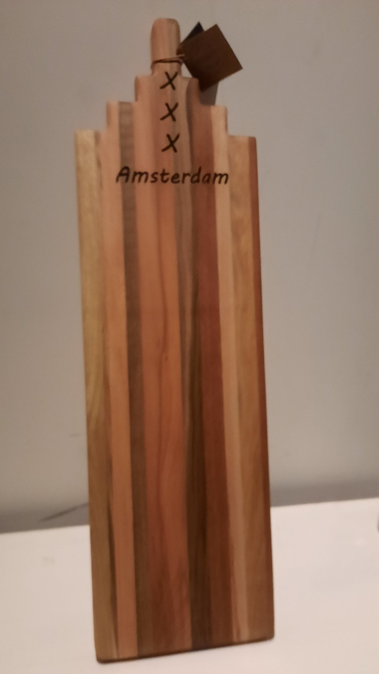 TXTRENDING Houten Borrelplank “Amsterdam” – 65×19 cm | Handgemaakt
